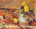 Mandolina y flores Postimpresionismo Primitivismo Paul Gauguin